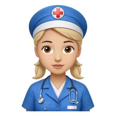 nurse wearing blue uniform sticker