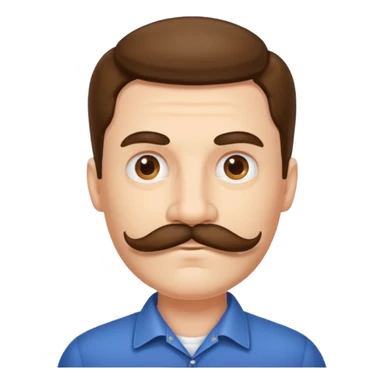 Thick Mustache Man sticker
