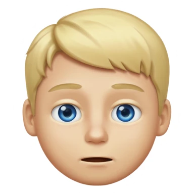 smelly boy, blond with blue eyes. sticker