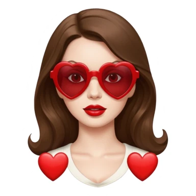 Lana del Rey heart shaped sunglasses sticker