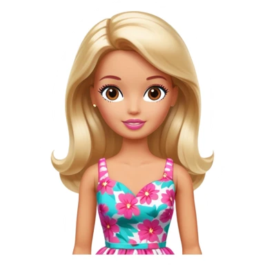 Barbie doll on vacation sticker