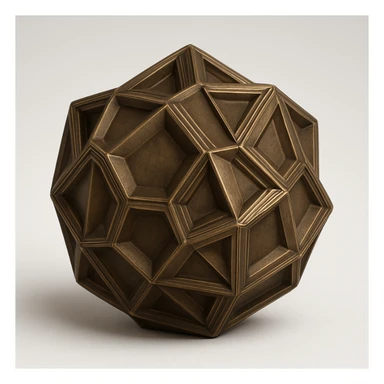 a geometric shape in bronze style sticker