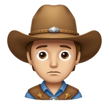 Sad cowboy sticker
