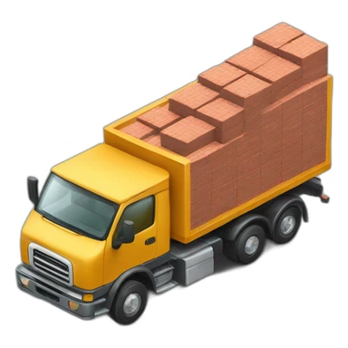 truck delivery bricks sticker