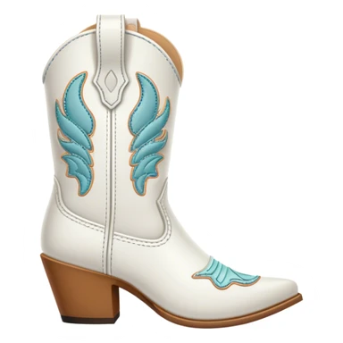 white cowgirl boot sticker