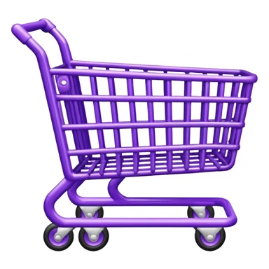 purple shopping cart sticker