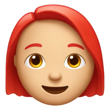 A red "G" with a cute face.  sticker