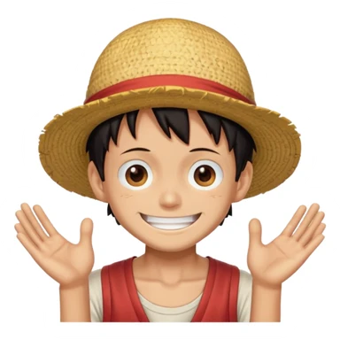 Luffy smiling sticker