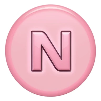 Netflix aesthetic "N" logo in pastel pink sticker
