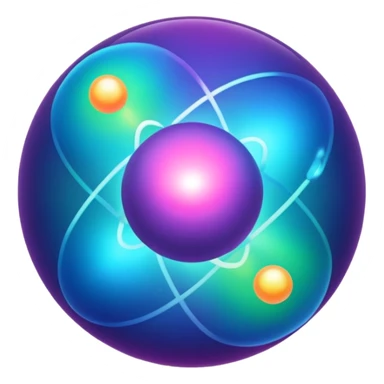 Molecule | Simple sphere/atom | Abstract, glowing particles, blurred shapes. sticker