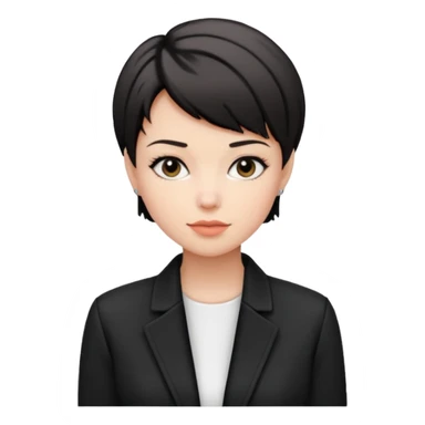 balck and white photo woman in jacket sticker