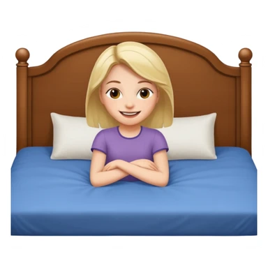 sfw intimate girl on bed spread out sticker