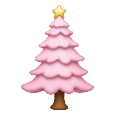 pastel pink christmas tree a n d sticker