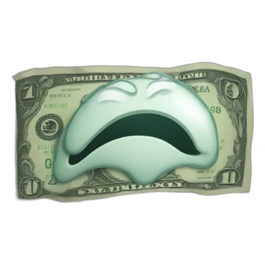 dollar bill crying sticker