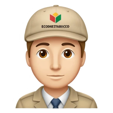 Hombre con gorra y en la gorra diga secretaría de desarrollo económico  sticker