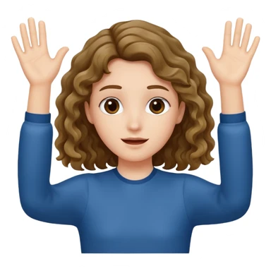 I am innocent hands up it was not me wavy hair sticker