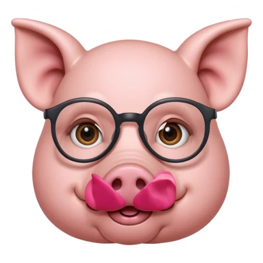 Pig wearing specs sticker