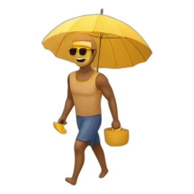 Una mañana caminando por la playa sticker