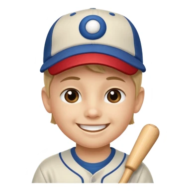 baseball hat kid sticker