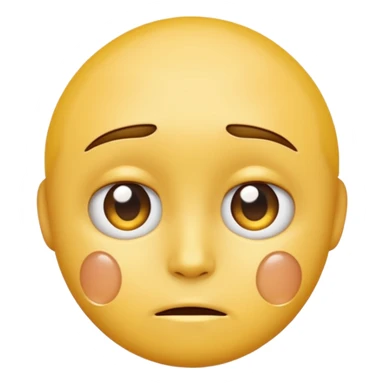 A regular yellow  skin, round face emoji looking straight at me not smilling, just staring with a tear rolling down its cheek sticker