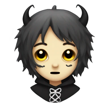 Kawaii emo demon sticker