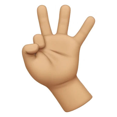 “Create an emoji representing the Scout salute: a raised hand with the three middle fingers extended and the thumb folded over the pinky. The hand should be stylized simply, with a neutral or transparent background to resemble a classic emoji.” sticker