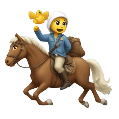 un hada montando a caballo  sticker