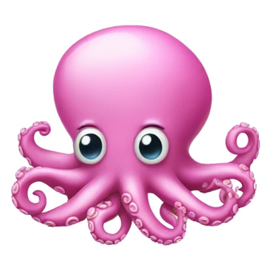 pink octopus with mouse ears  sticker