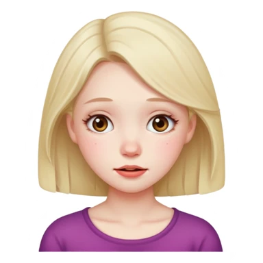 a pretty girl who is embarrassed sticker