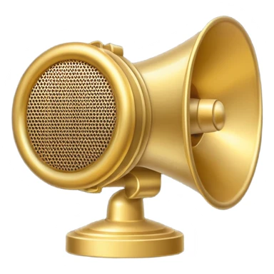 create a emoji of loudspeaker in gold color which based on this->📢 sticker