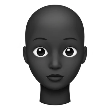 Minimalist flat vector icon, iOS style, thin black outline on a white background. Human silhouette. Black, completely monochrome, matte. Impersonal, no eye sockets, no hair. sticker