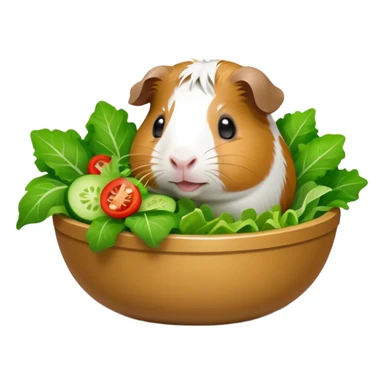 Guinea Pig eating salat sticker