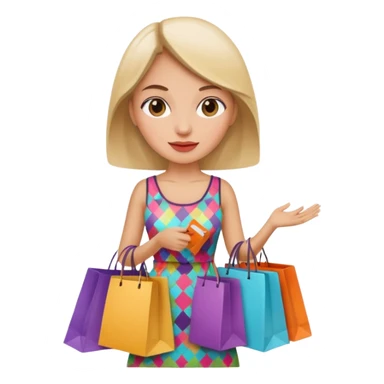 Shopping bags women sticker