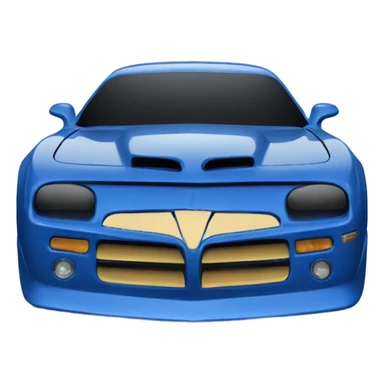Blue trans am car sticker