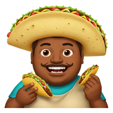 Fat mexican big teeth taco eater sticker