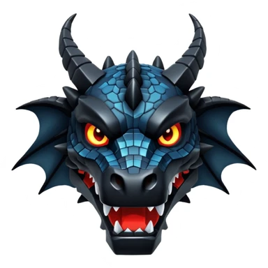 Minecraft black dragon head sticker