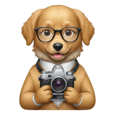 photographer dog sticker