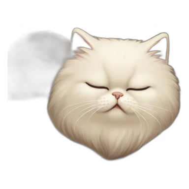 cute persian cat sleeping sticker