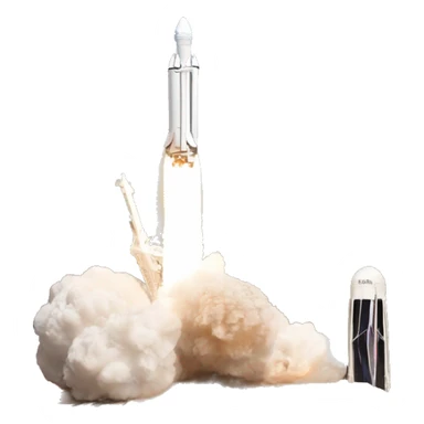 spaceX's starship rocket taking off sticker