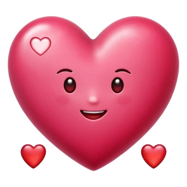emoji de unas cerezas en forma de corazón en color rosa  sticker