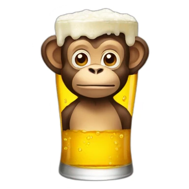 Monkey piss beer sticker