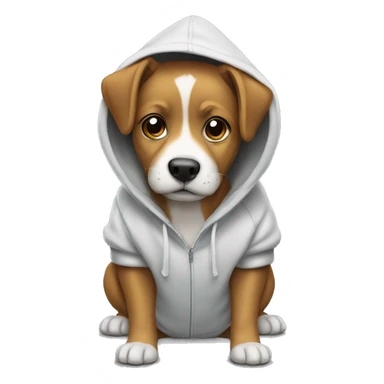 Dog wearing the hoodie  sticker