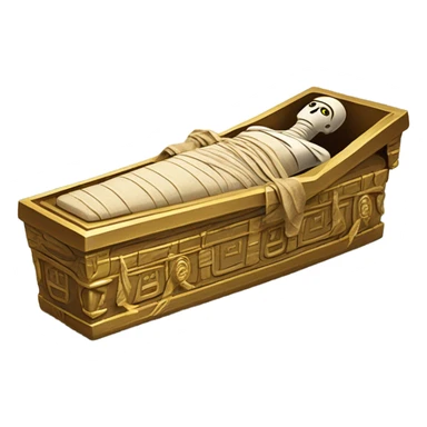  mummy in gold coffin egypt sticker