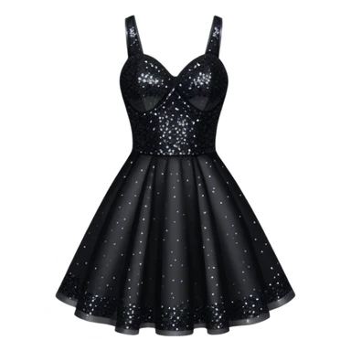 black glittery prom club dress short sticker