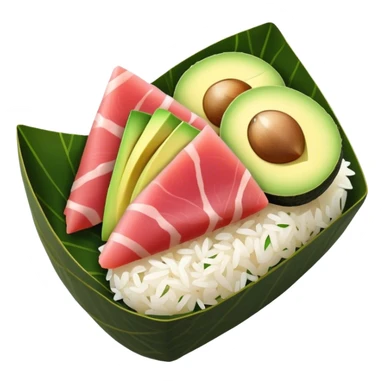 I want a Temaki, is a type of sushi that is hand-rolled into a cone shape. It typically consists of a sheet of nori (seaweed) wrapped around a filling of sushi rice, fresh raw fish (such as tuna or salmon), and other ingredients like cucumber, avocado, or pickled radish. The cone is designed to be eaten with your hands, and the nori provides a crisp texture that contrasts with the soft rice and fillings. The top of the cone is often left open, showcasing the colorful ingredients inside. The overall appearance is a vibrant, textured, and appetizing handheld sushi roll. sticker