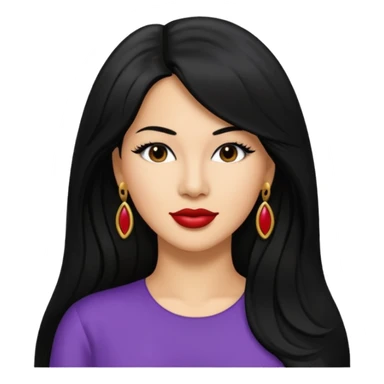 Selena Quintanilla with long hair sticker