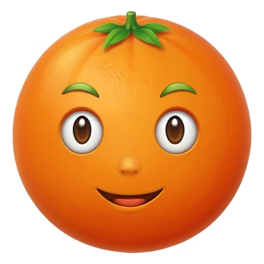 tangerine sphere, juicy orange sticker