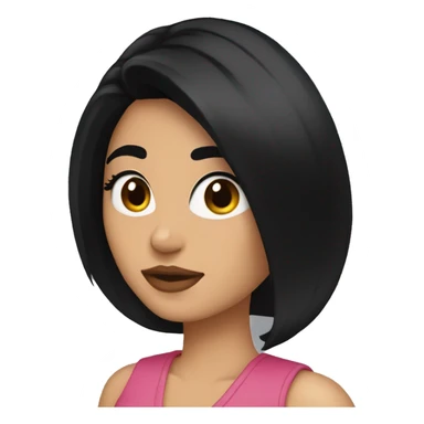 valentina medellin black hair sticker