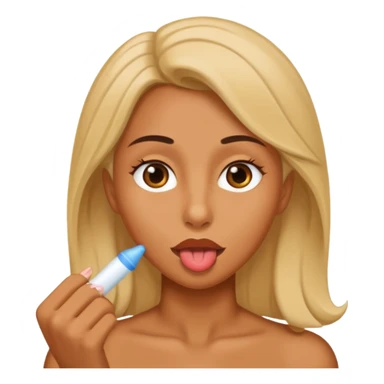 a women sucking a penis sticker