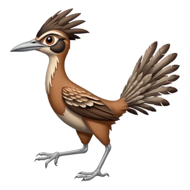 realistic roadrunner bird emoji, running sticker